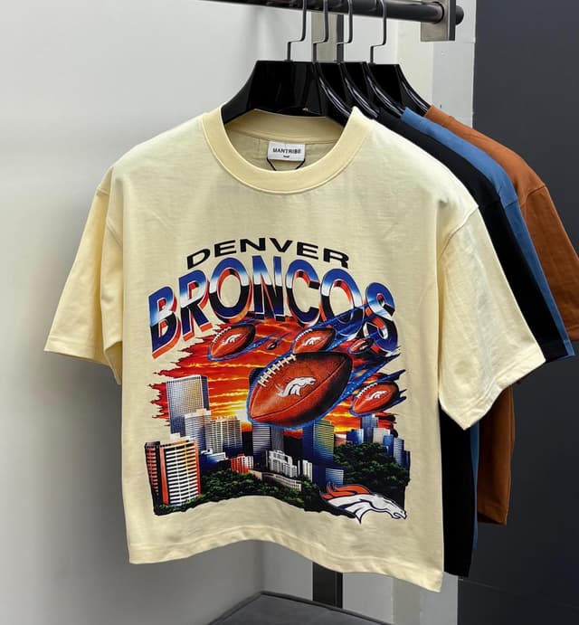 "Denver Broncos" Vintage Cityscape Graphic Tee