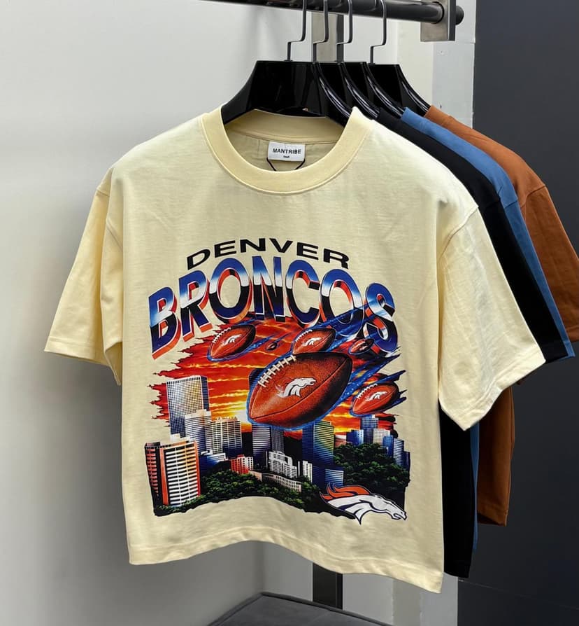 "Denver Broncos" Vintage Cityscape Graphic Tee